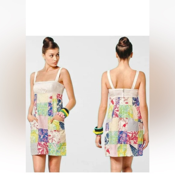 Lilly Pulitzer Yesenia Square One Sewn Patch Sleeveless Dress Size 4 - Picture 3 of 11